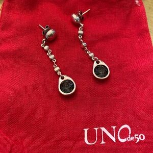 Uno de 50 silver earrings
